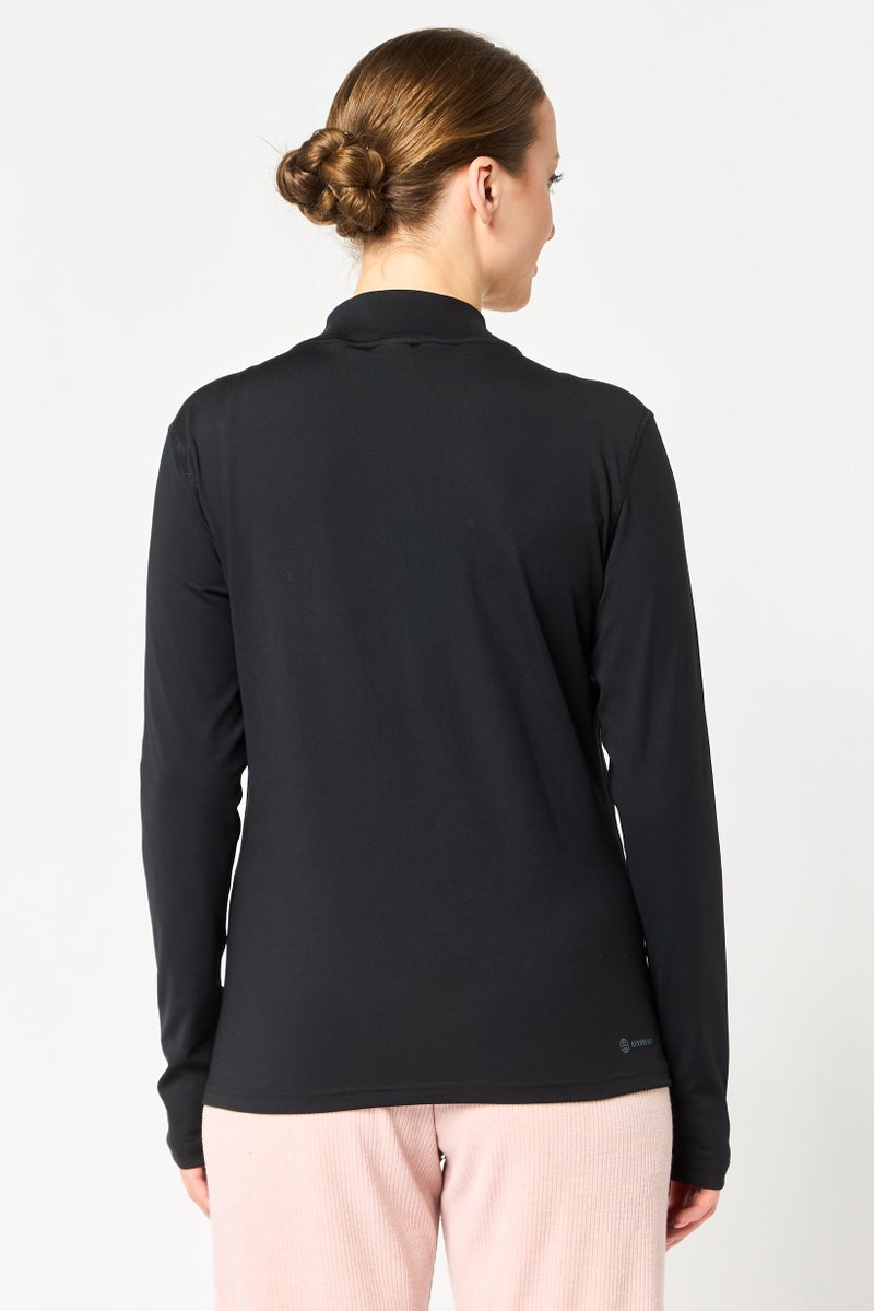 Adidas Women Tech Fit Long Sleeve Training T-Shirt, Black - Image 4